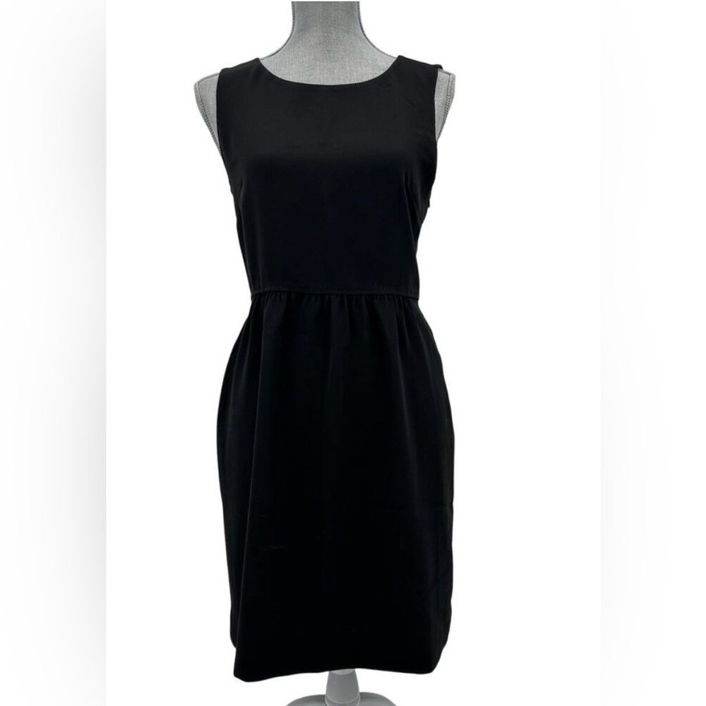 J.Crew Camille Sleeveless Dress in Black (Size 8P)